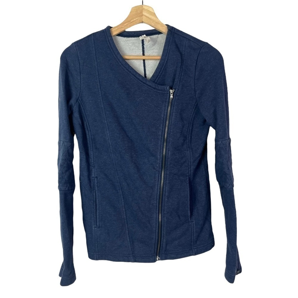 Under Armour Blue Uptown Moto Studio Terry Athletic Jacket S